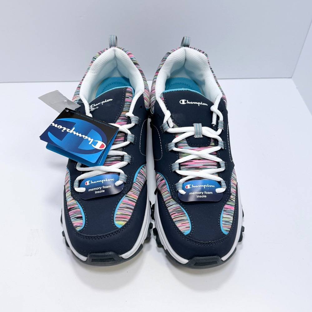 Champion Women's Margaret Stripe Jersey Runner Running Lace-Up Shoes Sneaker 12W